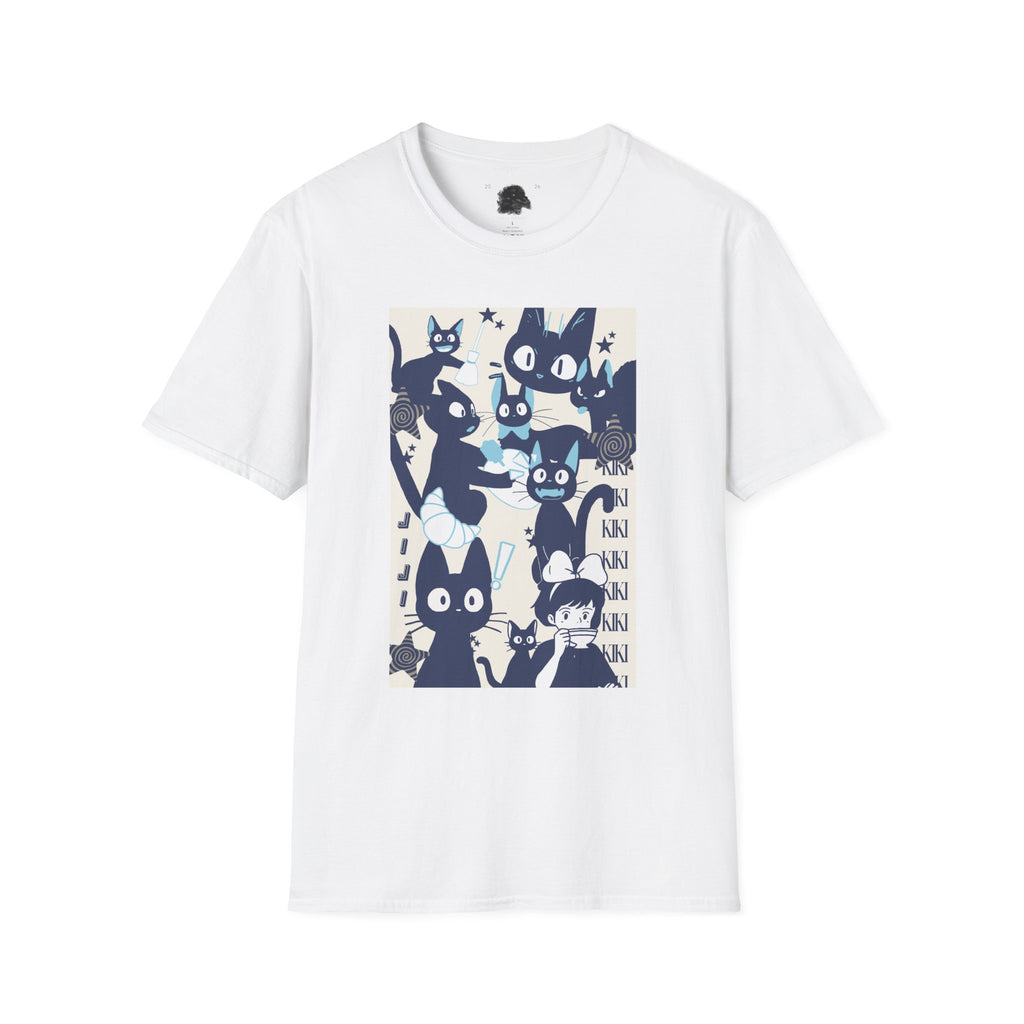 Cat Collage Graphic Tee - White