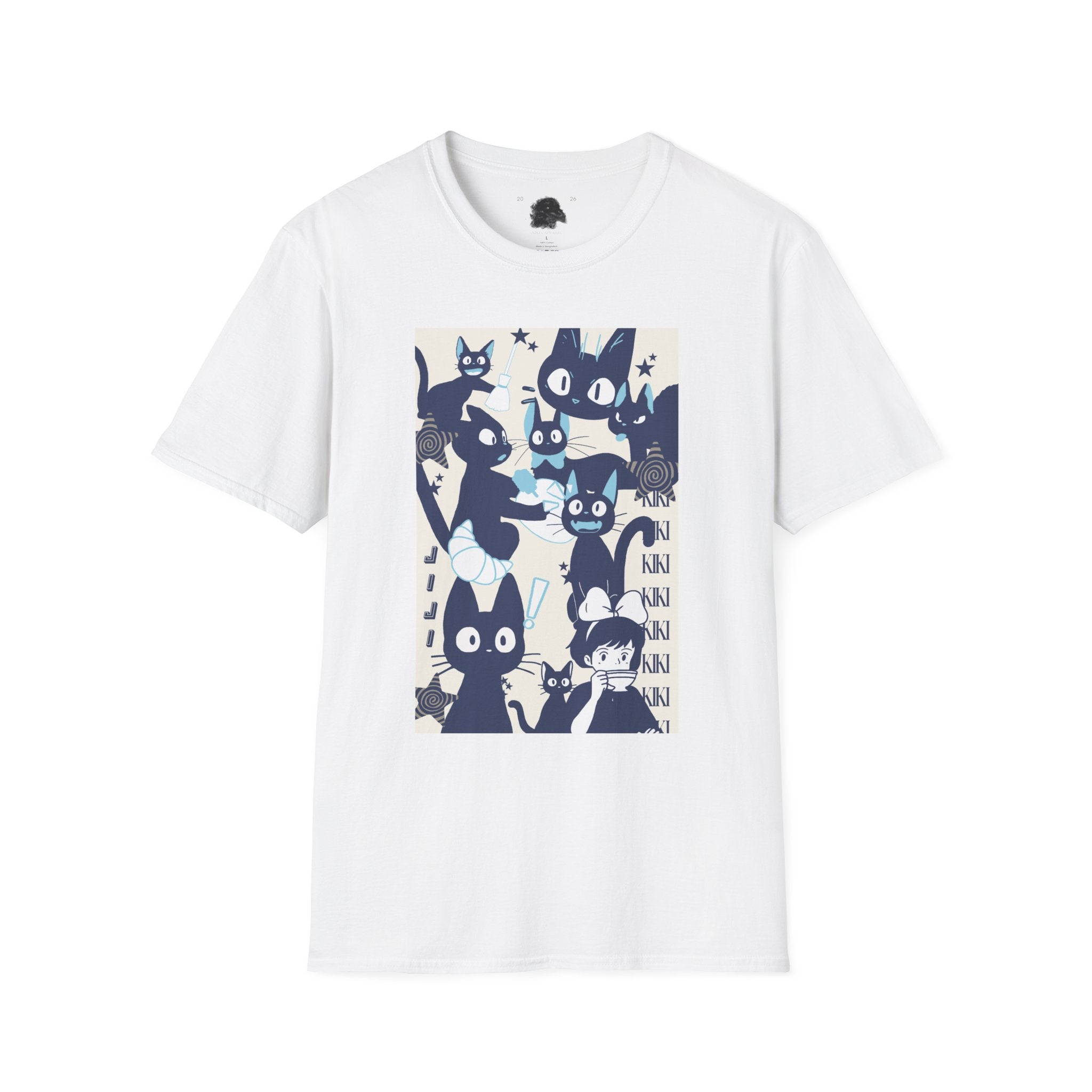 Cat Collage Graphic Tee - White