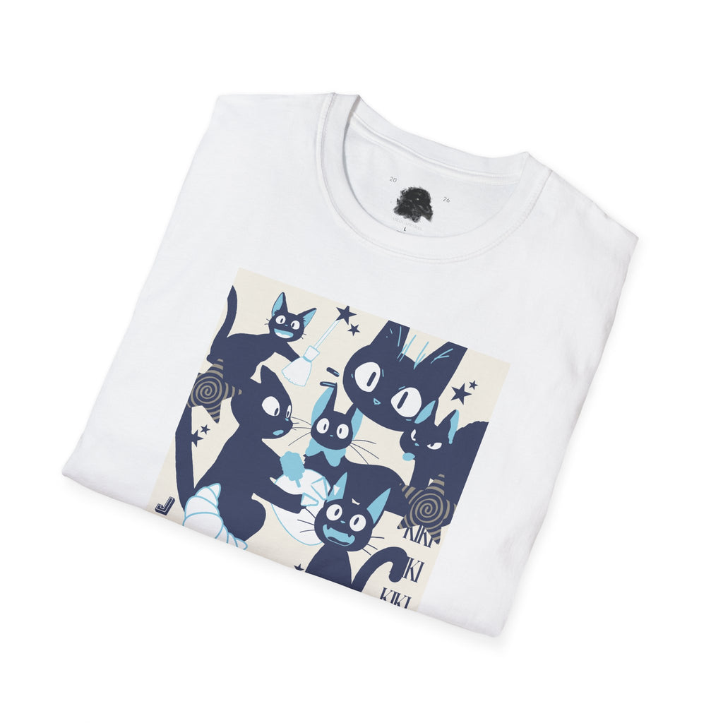 Cat Collage Graphic Tee - White